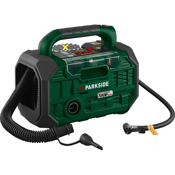 PARKSIDE® 20 V Akku-Kompressor und -Luftpumpe »PKA 20-Li C3«, 2-in-1-Gerät mit bis zu 10,3 bar Druck, LED-Beleuchtung, ohne Akku und Ladegerät