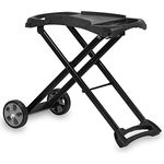 BBQ-Toro Tragbarer Tisch Gasgrill 2 Brenner mit Grilltisch | kompakter Tischgasgrill für Balkon inklusive faltbarem Rollwagen für Grill | Gasgrill Camping und Outdoor (nur Grilltisch)