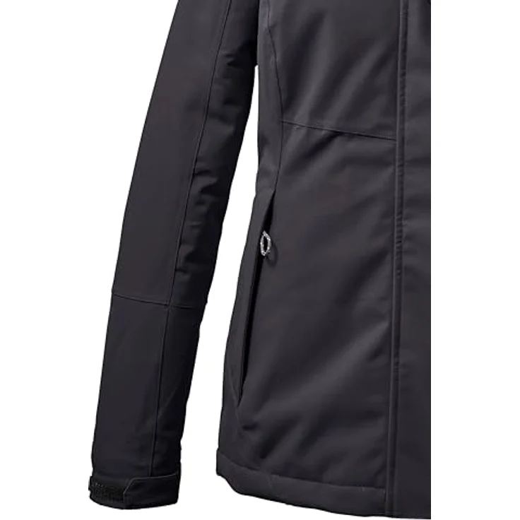 Killtec Softshelljacke Outdoorjacke KOW140 Damen Funktionsjacke wasserdicht atmungsaktiv Teddyfleece gefüttert PFC-frei Schwarz – Bild 5