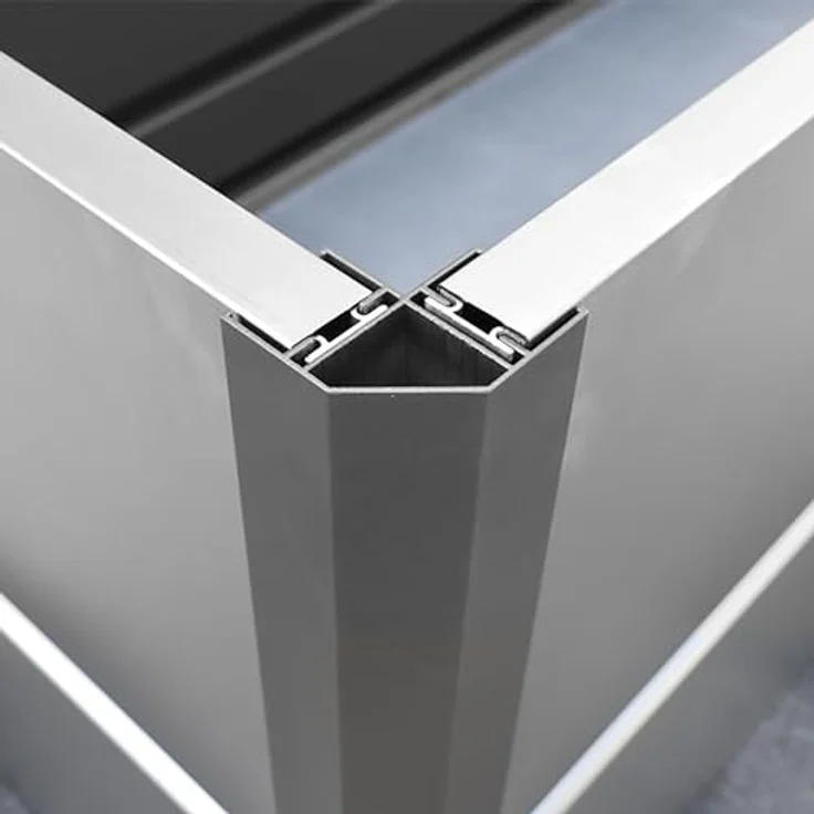 GFP PRIMEYARD 200 x 100 x 77 cm Hochbeet Theo, Stahl, Anthrazit-Metallic, robuste Konstruktion, edles Design, isolierend, rückenschonend, schnelle Montage – Bild 4