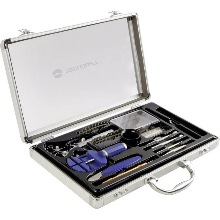 TOOLCRAFT Schraubendreher TOOLCRAFT Uhrmacher-Werkzeugsatz mit Alukoffer und umfangreichem Zubehör – Bild 1