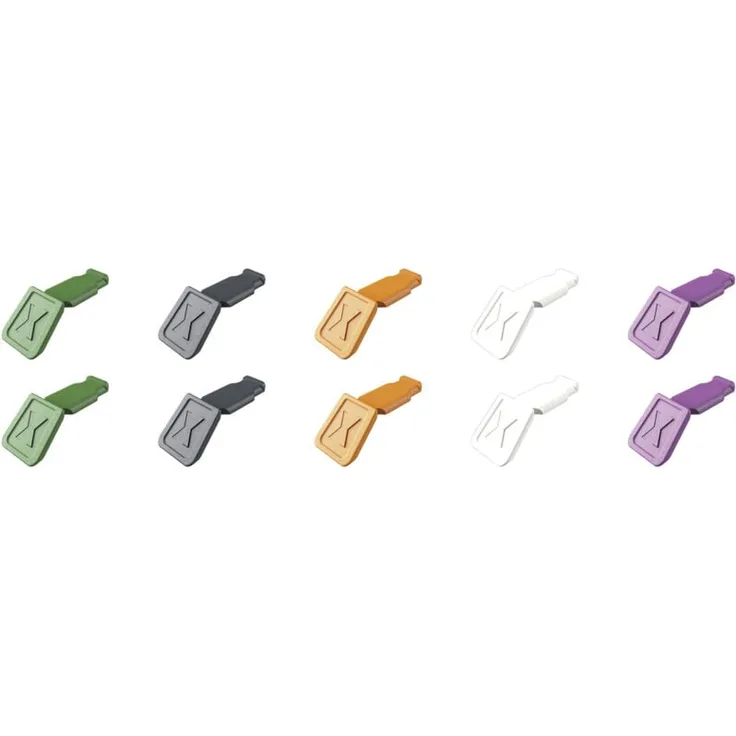 Knipex 00 61 10 c V02 Zangenkennzeichnung, 10 Stück ColorCode Clips zur persönlichen Kennzeichnung für KNIPEXtend Werkzeuge