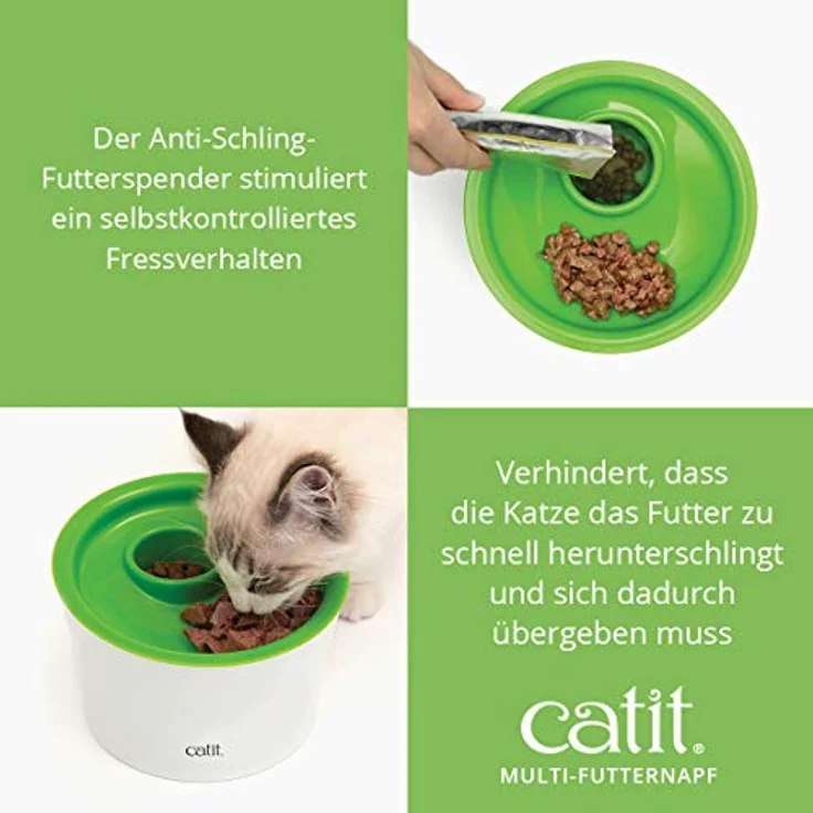 Catit Multi Feeder, Futternapf für Nass- und Trockenfutter, Futternapf für Katzen – Bild 2
