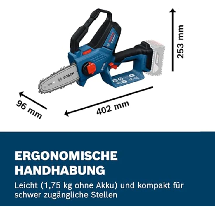 Bosch Professional GKE 18V-15, Akku-Astsäge mit bürstenlosem Motor und automatischem Kettenschmiersystem, kompakt und leicht – Bild 6