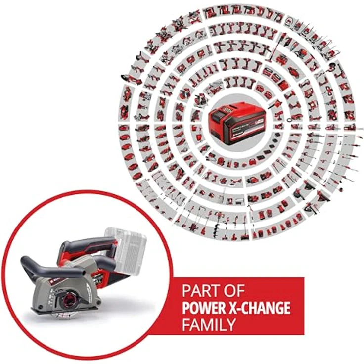 Einhell Mauernutfräse TP-MA 36/30 Li BL - Solo, 2 Diamant-Trennscheiben, Tragetasche, ohne Akku und Ladegerät – Bild 2