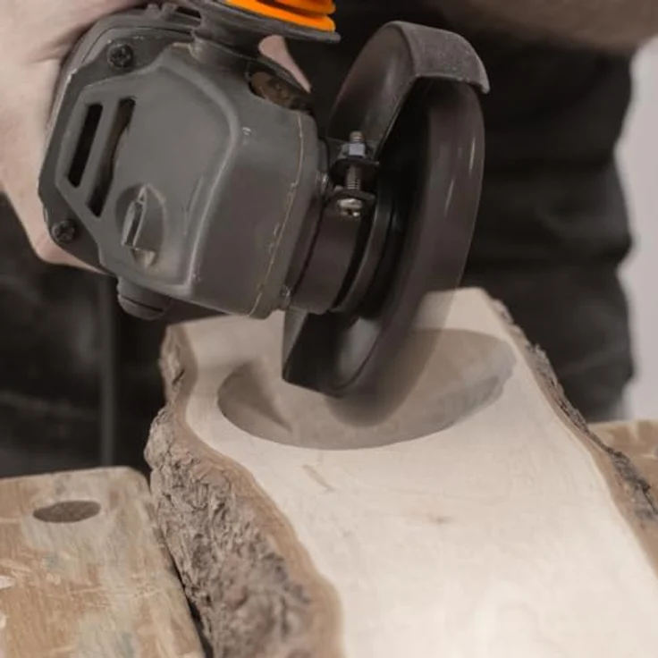 Arbortech TURBO Scraper | Ø100mm Scheibe mit negativem Winkel für Winkelschleifer zur Holzbearbeitung | IND.FG.600, feines freihand Fräsen & Hobeln, geschmiedetes Aluminium, Wolframkarbid Zähne, 100-125mm Winkelschleifer, Weiß – Bild 5