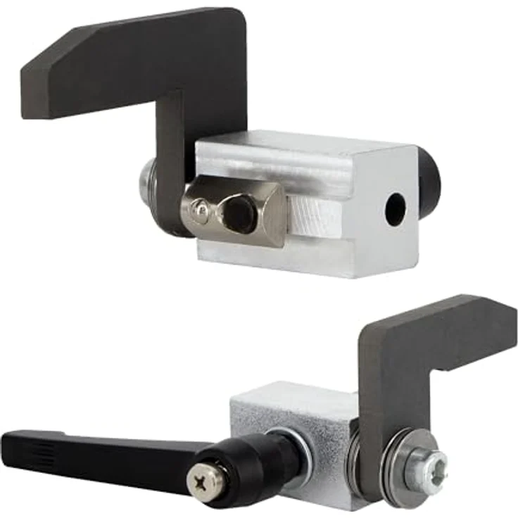 SCHMIDT systemprofile Längenanschlag D 2m, Aluminium-Profil mit Maßband Mitte 1m-1m, eloxierte Oberfläche, 2x Ablängklappe – Bild 4