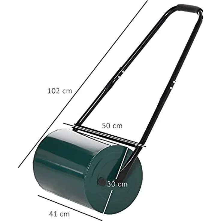 Outsunny Rasenwalze mit U-Griff, 40l Wasser/Sandfüllung, Metall, zur Gartenverarbeitung – Bild 7