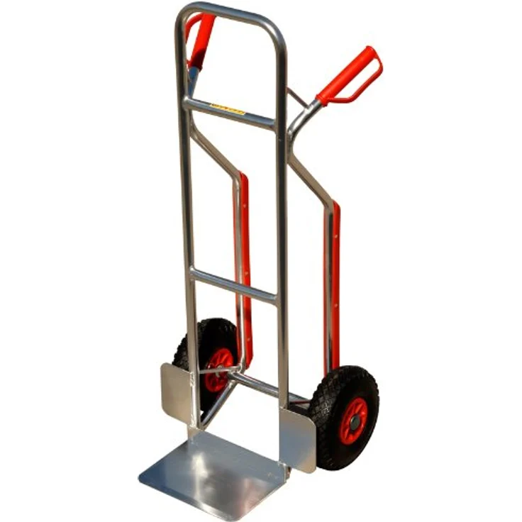 Pro-Bau-Tec Sackkarre 100006, Treppenrutsche mit 150 kg Tragfähigkeit, Aluminiumrahmen, silber, kugelgelagerte Reifen – Bild 2