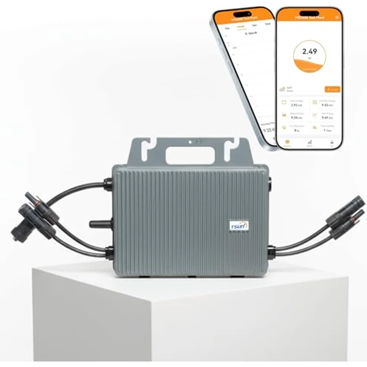 SUNNIVA TSUN Mikro-Wechselrichter 800 W TSOL-MS800, IP67 wetterfest, Plug-&-Play, 2 MPPT, WLAN und Bluetooth, für Balkonkraftwerk – Bild 1