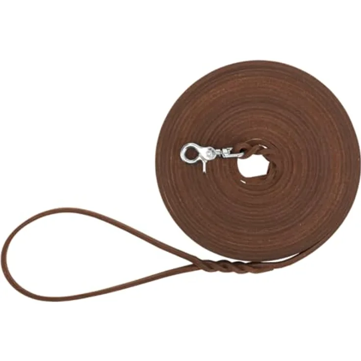 Trixie Rustic Fettleder Schleppleine (S, L, Hund), Halsband + Leine