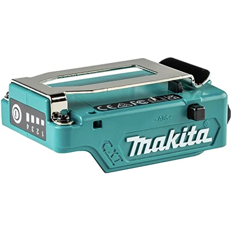 Makita Akku-Adapter 12V max. TD00000110, Akku-Halter mit USB-Anschluss und Gürtelklipp für Heizjacken – Bild 1
