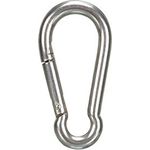Perel Karabinerhaken, edelstahl, Durchmesser 8 x 80 mm, 9 x 19 x 0,6 cm, silber, GSSA2