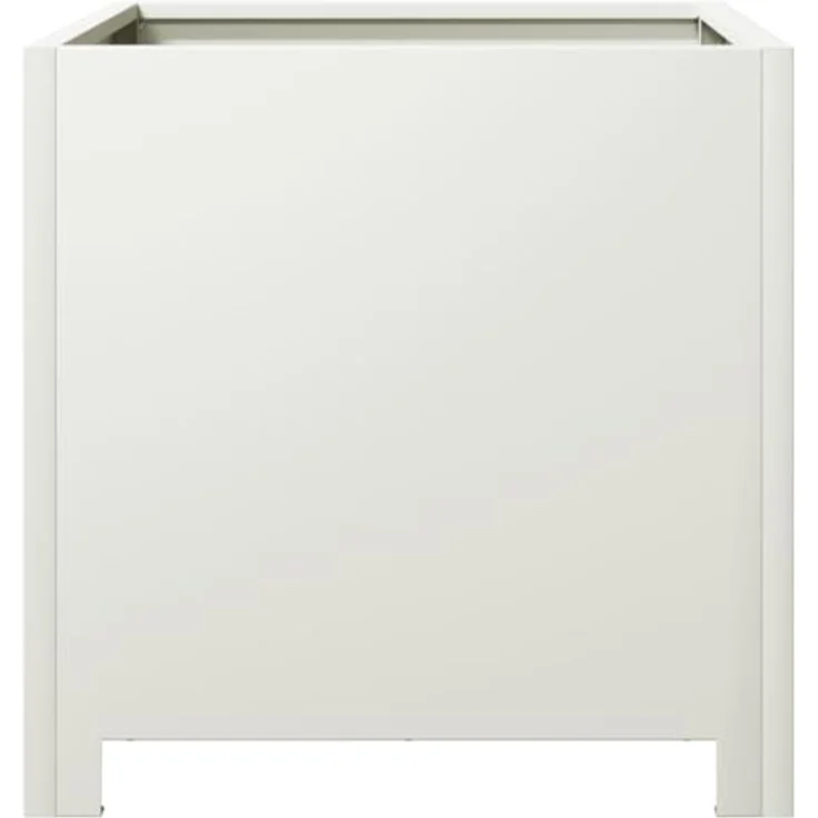 vidaXL Pflanzkübel Weiß 40x40x40 cm Stahl - Rostbeständig, Stabil und Vielseitig – Bild 5