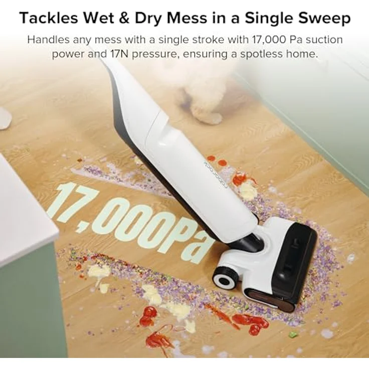 roborock flexi Pro Nass-Trocken-Sauger mit 17.000 Pa Saugleistung, SlideTech-Räder, Selbstreinigende Rolle - Schwarz – Bild 2