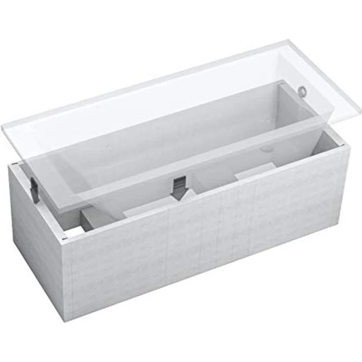 Besco BADLAND ARIA PLUS Badewanne, Rechteck 170x70 cm, Weiß, Komplettset mit Premium Wannenträger und exklusiver Chrom Automatik Ablaufgarnitur, Made in EU – Bild 4