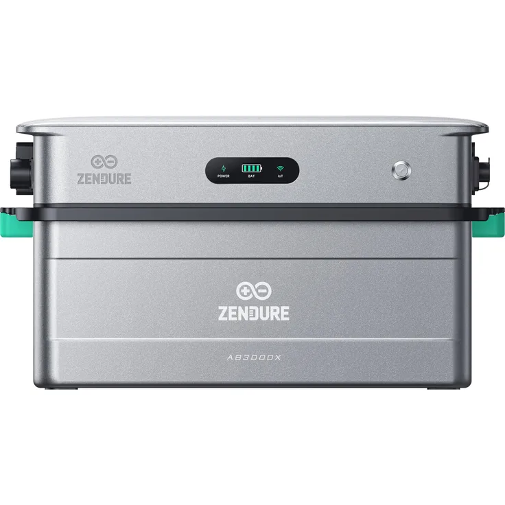 Zendure SolarFlow 2400 AC + AB3000X, 2880Wh LiFePO4 Solarspeicher mit 2400W Wechselrichter und App-Steuerung, wetterfest