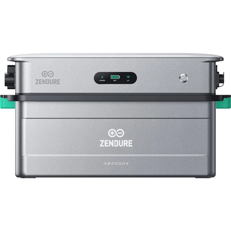 Zendure SolarFlow 2400 AC + AB3000X, 2880Wh LiFePO4 Solarspeicher mit 2400W Wechselrichter und App-Steuerung, wetterfest