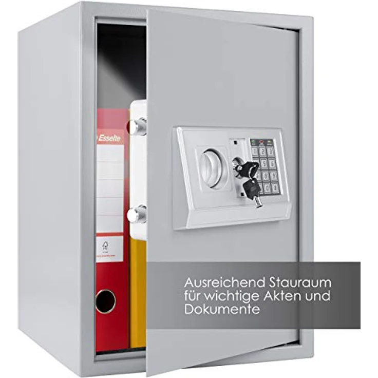 KESSER Elektronischer Safe Tresor Geldschrank Wandtresor Wandsafe 50x35x34,5 Silber – Bild 7