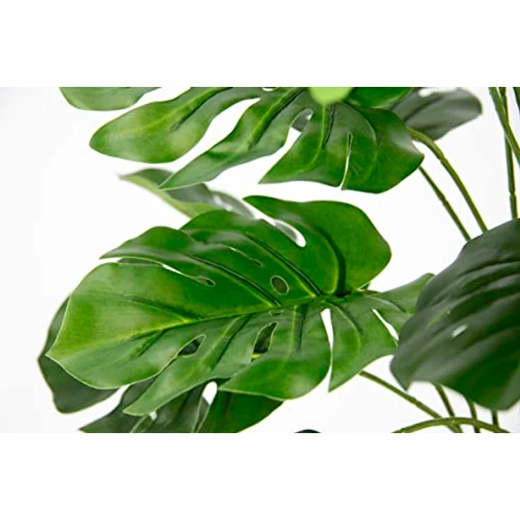 Künstliche Splitphilo-Pflanze im Topf Monstera Seidenblumen Real Touch grün Kunstpflanzen Pflanzen Splitphilopflanze Dekopflanze Grünpflanze Seidenpflanze Zimmerpflanze Kunstblume Deko Büropflanze – Bild 3