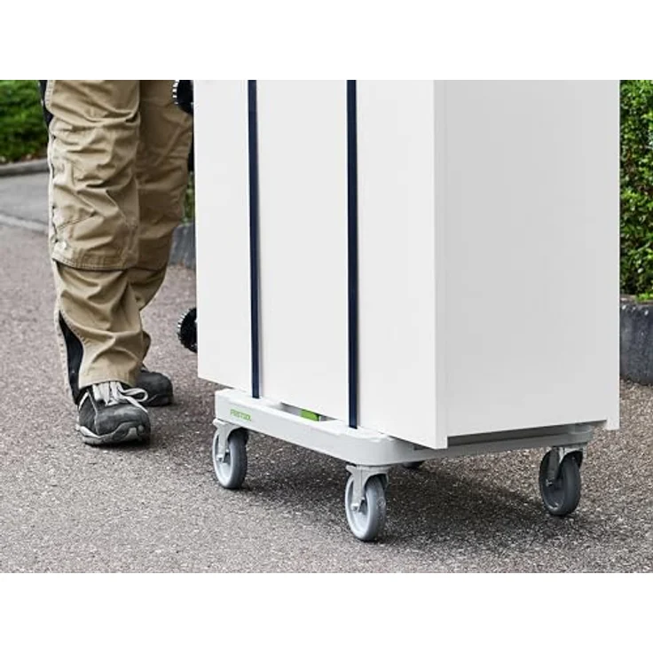 Festool SYS-RB Transportwagen, Rollbrett mit 100 kg Belastbarkeit, 360° drehbaren Rädern und Feststellbremsen – Bild 3