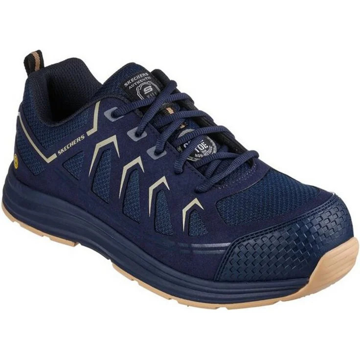 Skechers MALAD II Sicherheitsschuh, Herren mit Zehenschutzkappe aus Verbundstoff und ESD-Funktion, Grau – Bild 1