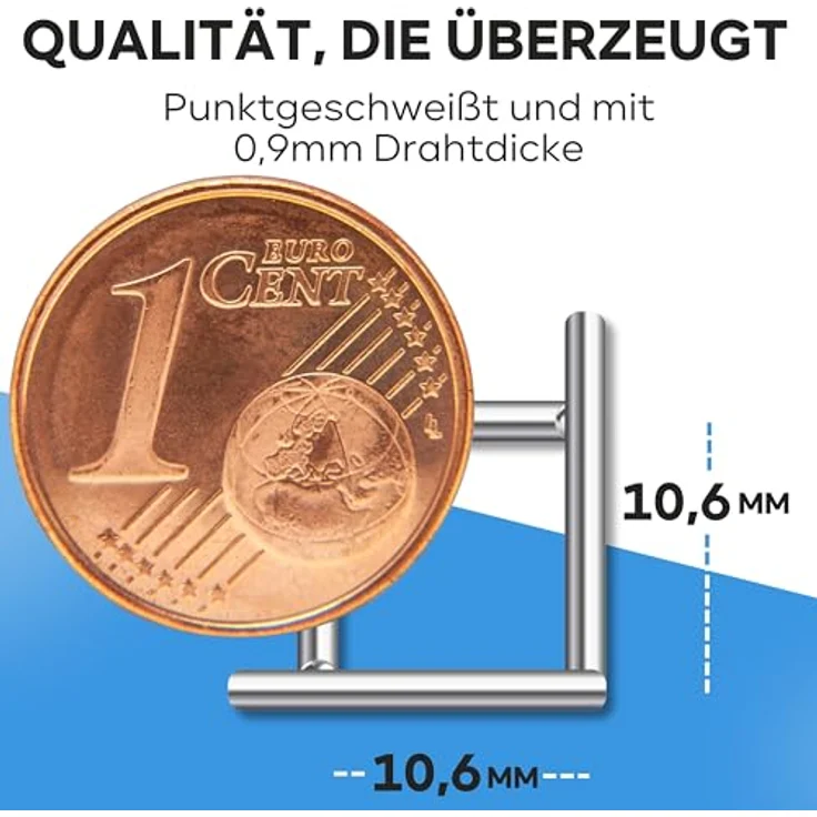 KrapTrap® Volierendraht Drahtgitter, verzinkt, 10x10mm Maschen, 1x12m, 0,9mm stark, ideal für Gehege und Umzäunungen – Bild 3