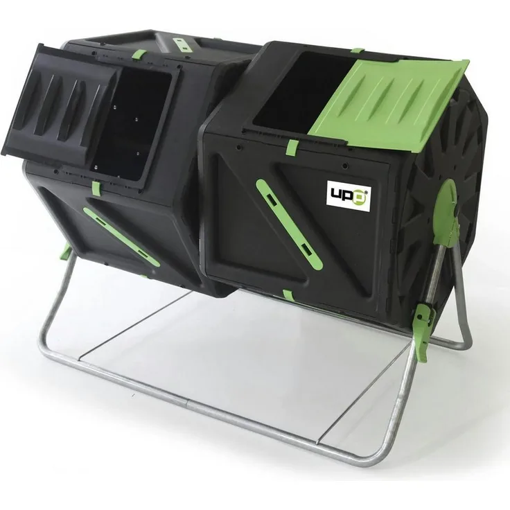 Westfalia Werkzeug Trommel-Komposter 2 Kammern, 210 l, UV-beständiger Kunststoff, BxTxH: 95x60x82 cm