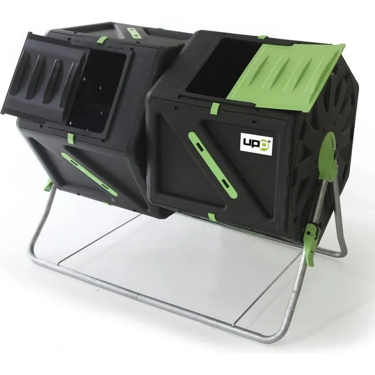 Westfalia Werkzeug Trommel-Komposter 2 Kammern, 210 l, UV-beständiger Kunststoff, BxTxH: 95x60x82 cm