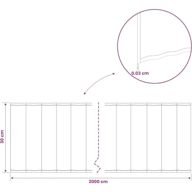 vidaXL Beetumrandung Raseneinfassung 20 m x 30 cm, verzinkter Stahl, wetterfest, Silber, flexibles Rollendesign – Bild 3
