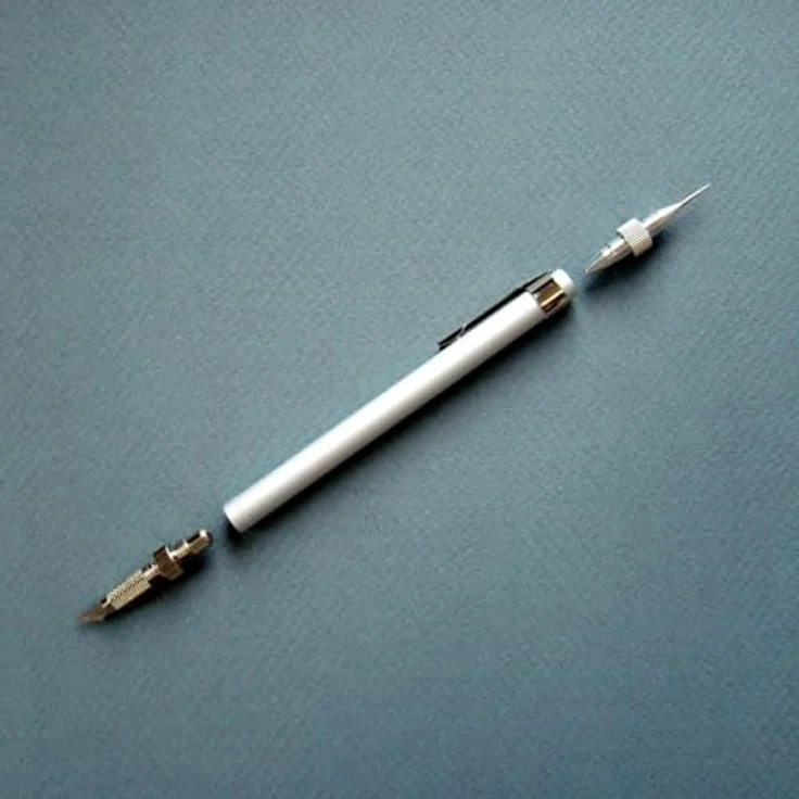 NT Cutter D-1000P, Aluminiumhalter Kunstmesser mit Nadelspitze und 2 Polierern, für Papier und Karton – Bild 3