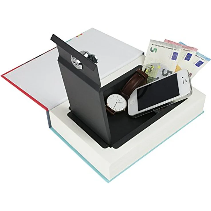 HMF 80945 Buchtresor, getarnte Geldkassette, echte Papierseiten, Spanien, 23 x 15 x 4 cm, Beschriftung in Spanisch – Bild 4