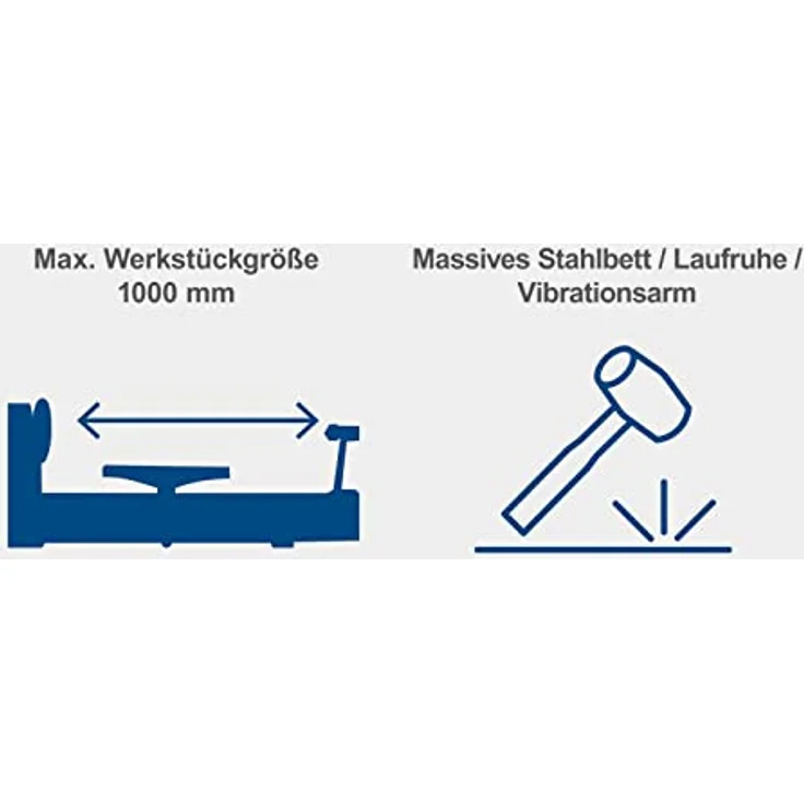 Scheppach DM1100T Drechselbank Drechselmaschine Drehbank | 4 Geschwindigkeiten | 400W | Werkstücke bis 1000mm Länge/Ø 350mm | M18-Gewinde inkl. 4-Zack-Körnerspitze, Planscheibe & zwei Drechseleisen – Bild 4