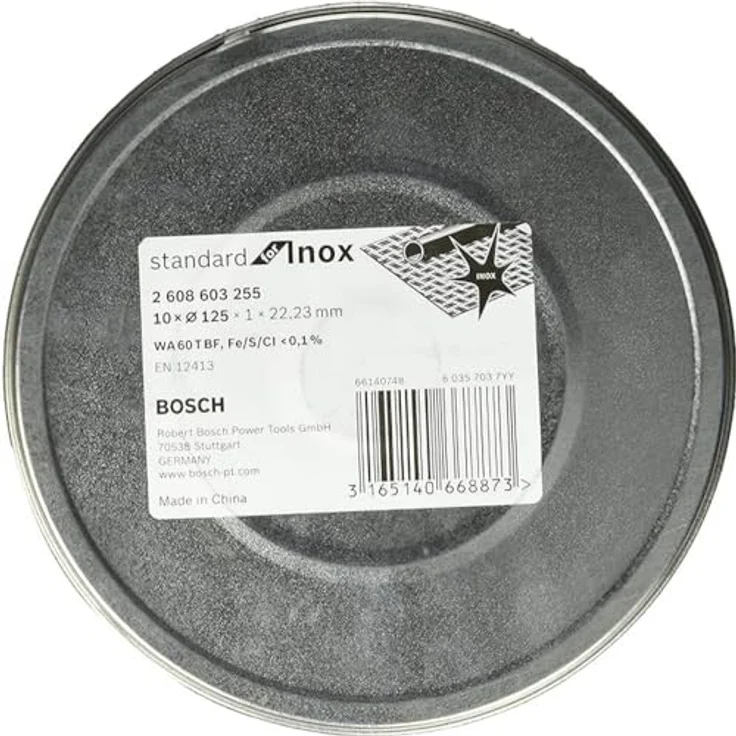 Bosch Professional 10 Stück Trennscheibe Standard für Inox Rapido WA 60 T BF (für Edelstahl, Ø 125 mm, gerade, Zubehör Winkelschleifer) – Bild 2