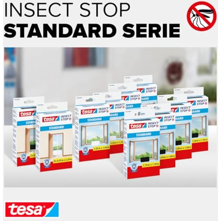 tesa Fliegengitter COMFORT für Türen, 2 x je 0,65 m x 2,50 m 4042448858849 – Bild 10