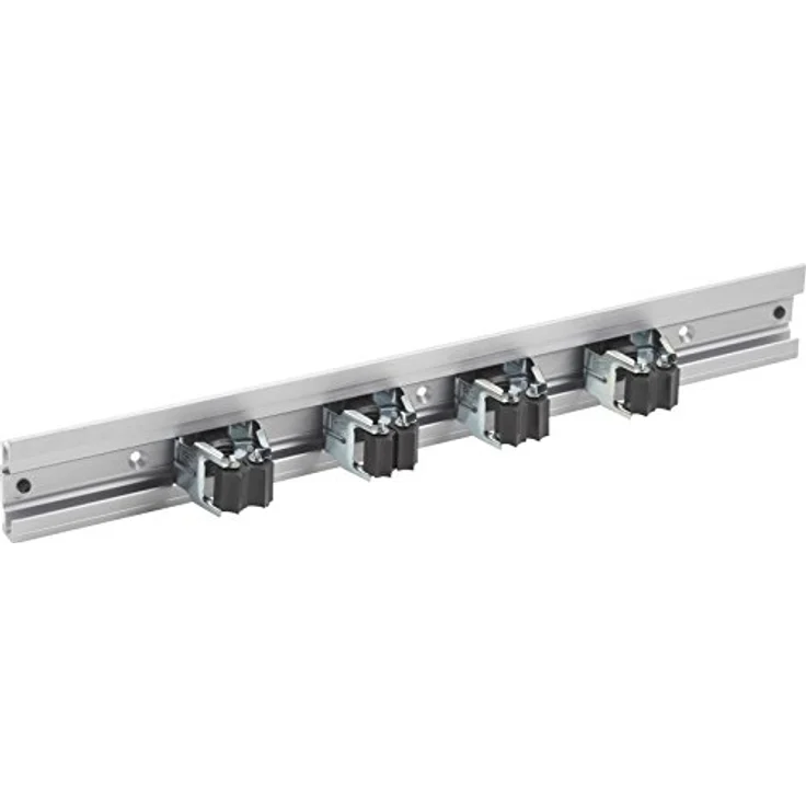 Meister Gerätehalterleiste 500 mm - Geräteleiste & 4 Gerätehalter - Aluminium - Leichte Montage - Werkzeughalter - Gerätehalter für Gartengeräte - Stabile Werkzeugleiste für die Wand-Montage - 9953160 – Bild 2