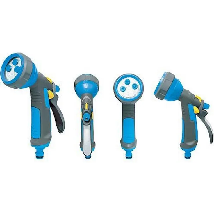 PROREGAL® Bewässerungssystem Gartenspritze, 4 Sprühmuster, einstellbar, ergonomischer Griff, weicher Gummi, Plastikadapter