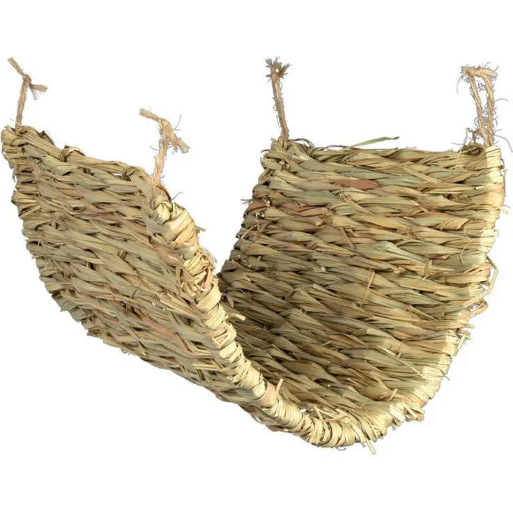 TRIXIE Tierbett Grasmatte für Nager, 100% Naturmaterialien, mit praktischen Schlaufen, ideal für Käfige