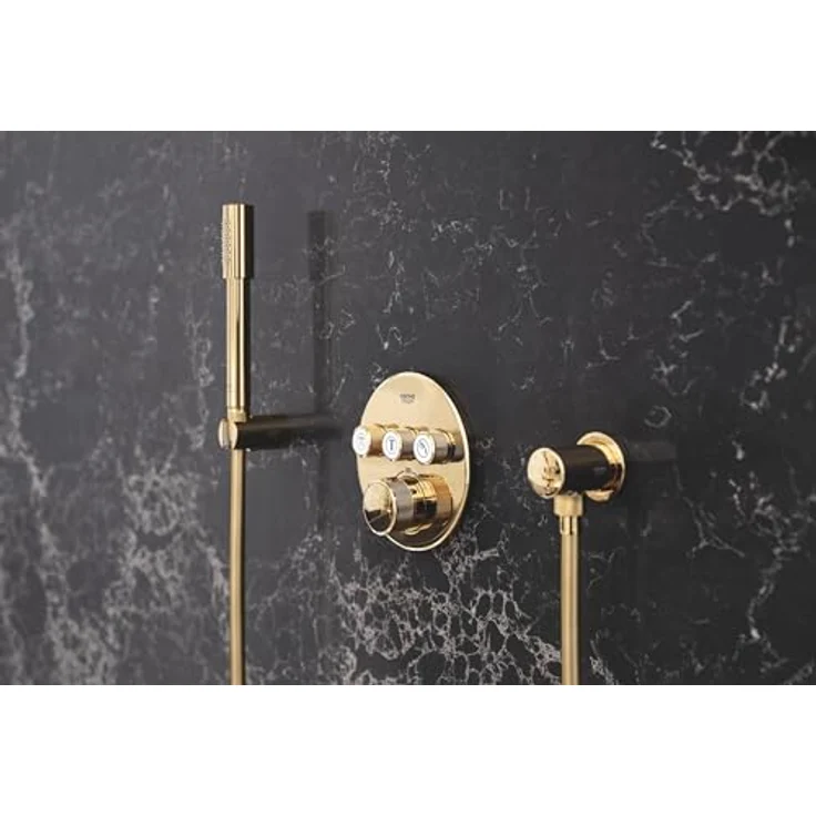 GROHE Silverflex, knickfester Duschschlauch, goldfarben, 1,75m, druckbeständig, universeller Anschluss, ohne Dichtungsringe – Bild 2