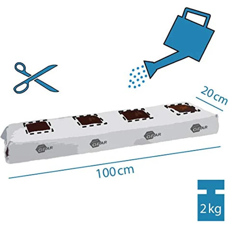 yourGEAR 3X 25 L Coco Grow Bag, 3x 2kg gepresste Kokoserde Anzuchtbeutel, ungedüngt, torffrei, schimmelhemmend, umweltfreundlich – Bild 2