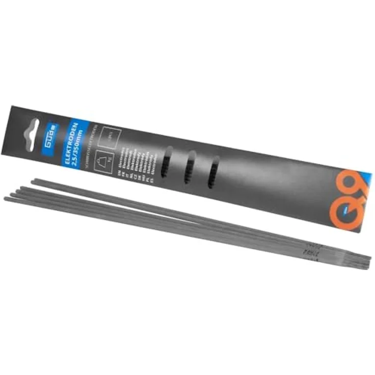 Güde Elektroden 2,5/350mm, rutilumhüllte Stabelektroden für Schweißarbeiten, 15 Stück, Lichtbogentemperatur 1500-2000 °C – Bild 1
