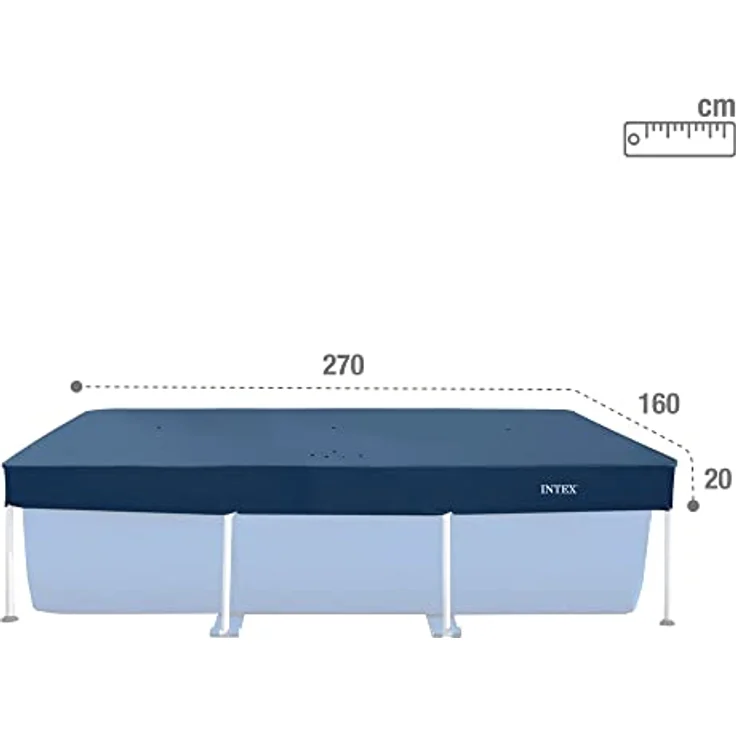 Intex 2,6 m x 1,6 m rechteckige Poolabdeckung, (28036) – Bild 4