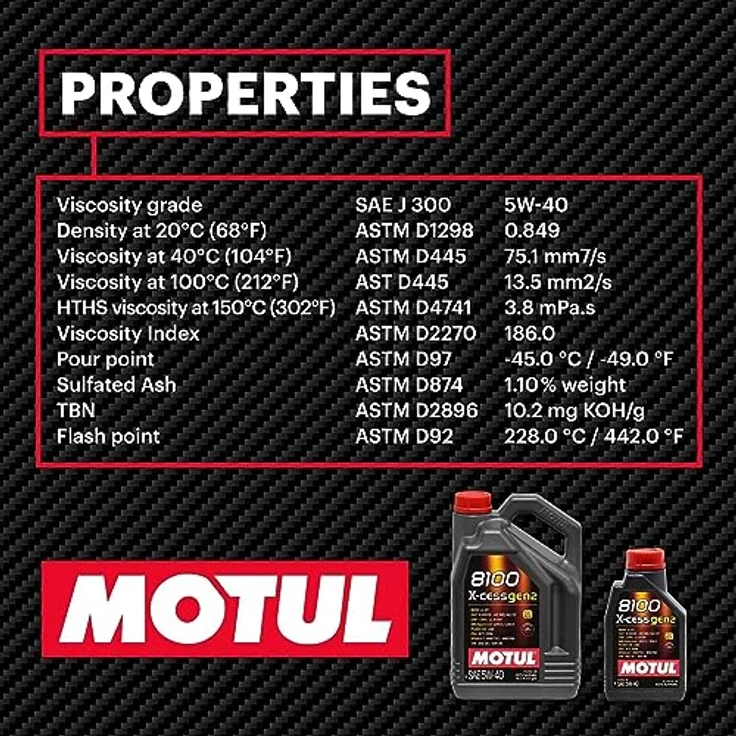 Motul Motoröl 8100 X-Cess Gen2 5W40 Motor Oil Motorenöl Schmieröl 5L 109776 – Bild 4