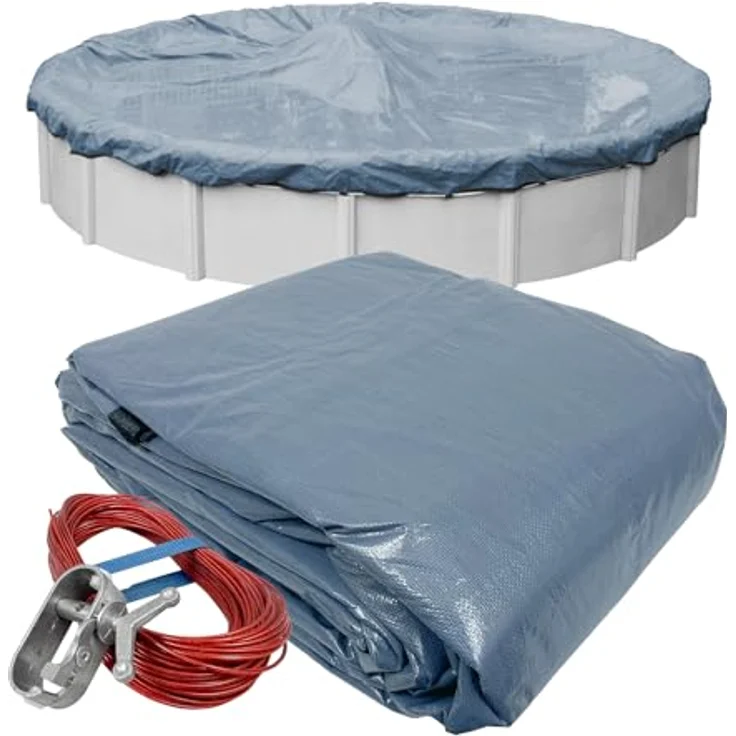 Robelle 3733-4 Winterabdeckung Supreme für 10 m runde Aufstellpools 28-ft. Pool 09 - Premier – Bild 2