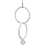 Nobby Cage Toy, 2 Kletterringe aus Baumwolle weiß klein; 50/24 cm