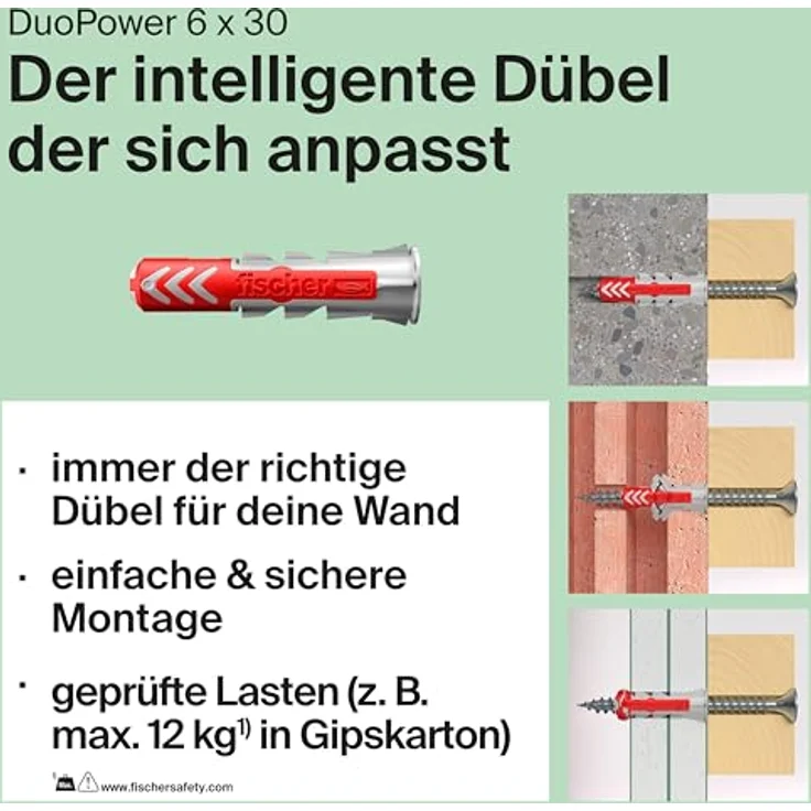 fischer EasyDIY Dekobox, Einrichtungsbox mit Haken, Schrauben und Dübeln, vorsortiertes Set in Kunststoffbox, 131 Teile – Bild 4