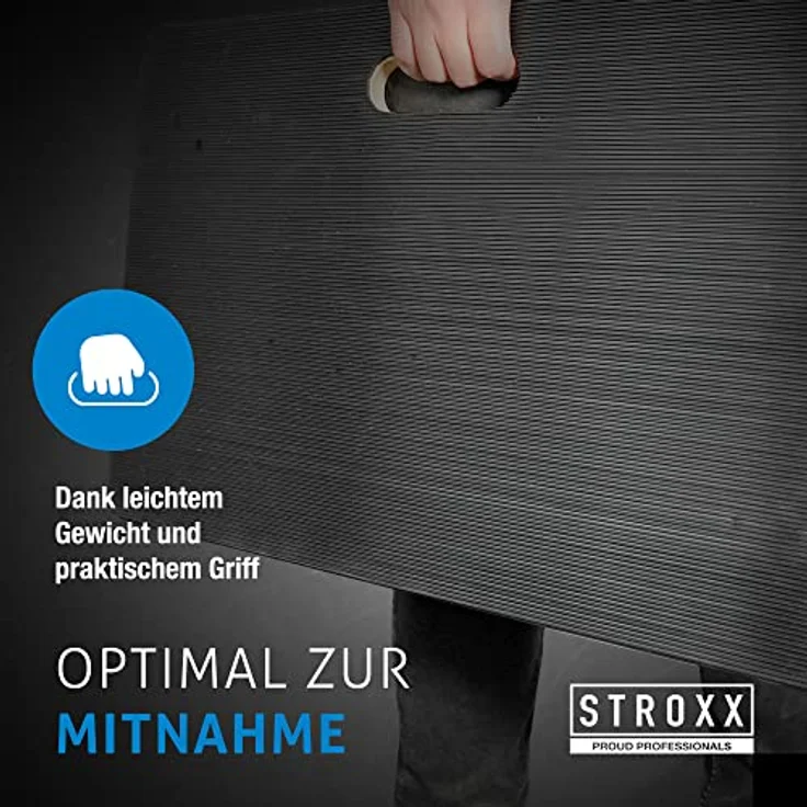 STROXX Transportroller, 500 kg Traglast (600 x 400 x 145 mm), rutschfester Gummibelag, Möbelroller für Umzug & schwere Gegenstände – Bild 5