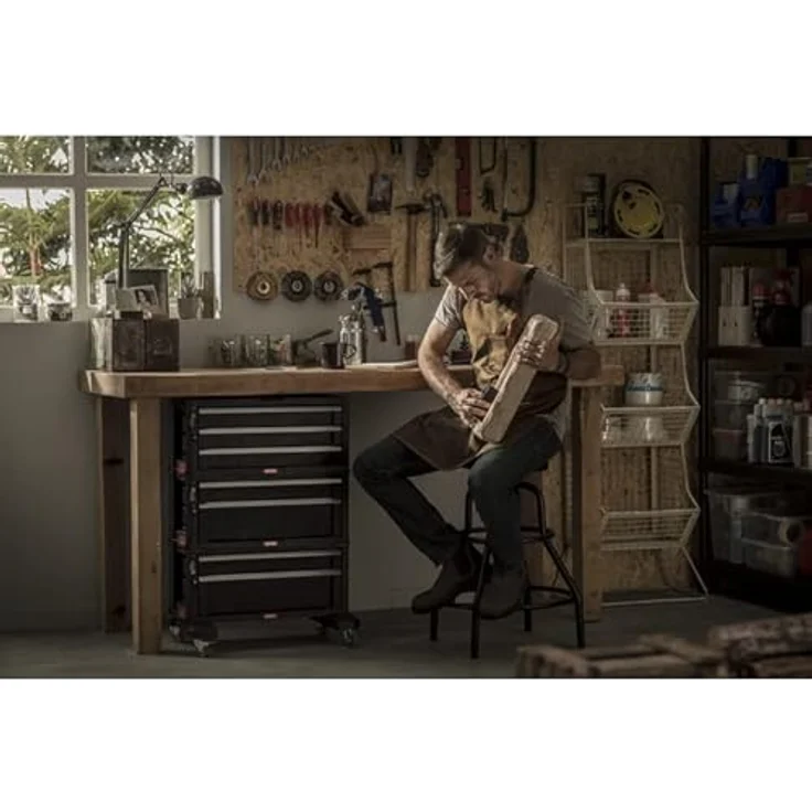 Keter | Modul Workshop 7 Schubladen, schwarz, System, 56,2 x 28,9 x 74,2 cm – Bild 2