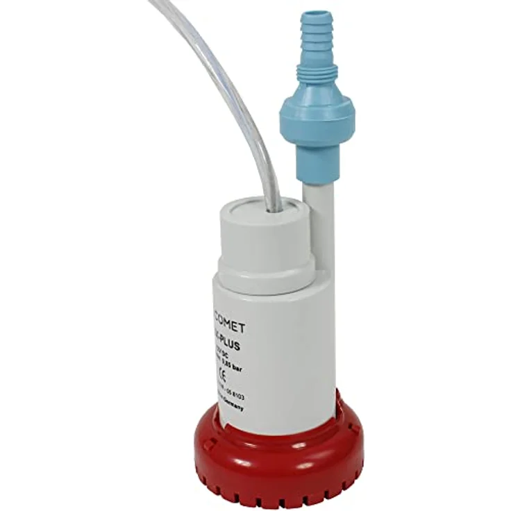COMET LUX-PLUS Tauchpumpe Wasserpumpe mit Rückschlagventil + Filter 12V 19 l/min, Made in Germany, Rot – Bild 4