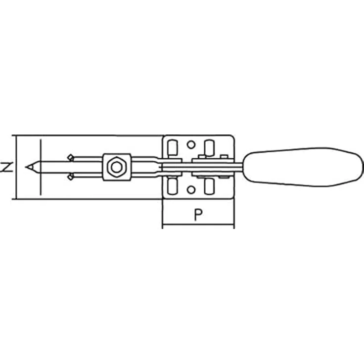 ELC Schraubzwinge Waagerechtspanner 6830 ESD Gr.2 AMF, verzinkt, passiviert, mit ölbeständigem Handgriff – Bild 3